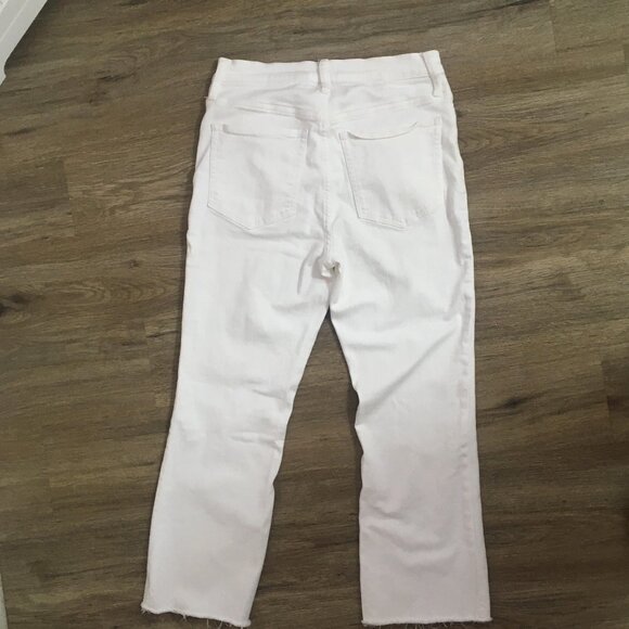 J. Crew white Demi Boot crop distressed jeans size 30 - Picture 5 of 7